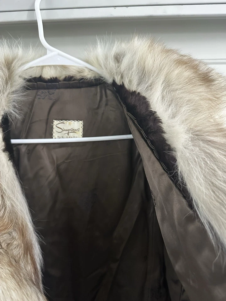 Abrigo de mujer vintage de visón y zorro plateado años 50 Foto 4 de 4