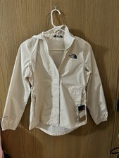 The North Face Warm Antora Big Kid's Size M White Dune/Clay Gray Rain Jacket NWT