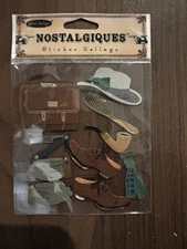 3 Packs Vintage Unopened Jolee’s Boutique Sticker Collage Nostalgiques Work