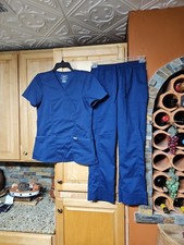Cherokee Workwear Revolution Women's Navy Blue Scrubs Scrub Set Size XS