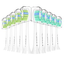 Replacement Toothbrush Heads Compatible 10 Count Pack of 1 , Lemon 5 green 5
