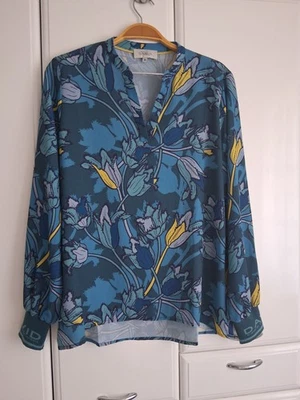 Schicke florale Damen Bluse Tunika Blau-Töne von Dawid Tomaszewski Gr. 36 S - Bild 1 von 4