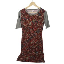 LuLaRoe Fall Autumn Floral Print Short Sleeve Casual Dress Women S