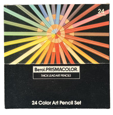 New Vintage Berol Prismacolor 24 Color Art Pencil Set No. 953 Thick Lead