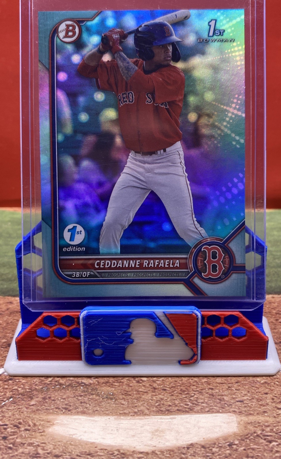 Ceddanne Rafaela 2022 Bowman 1st Edition Sky Blue Foil BPPF-61 Boston Red Sox