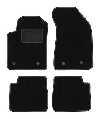 Fußmatten Automatten Velours Schwarz für Lancia Delta III 2008-2014 4-tlg