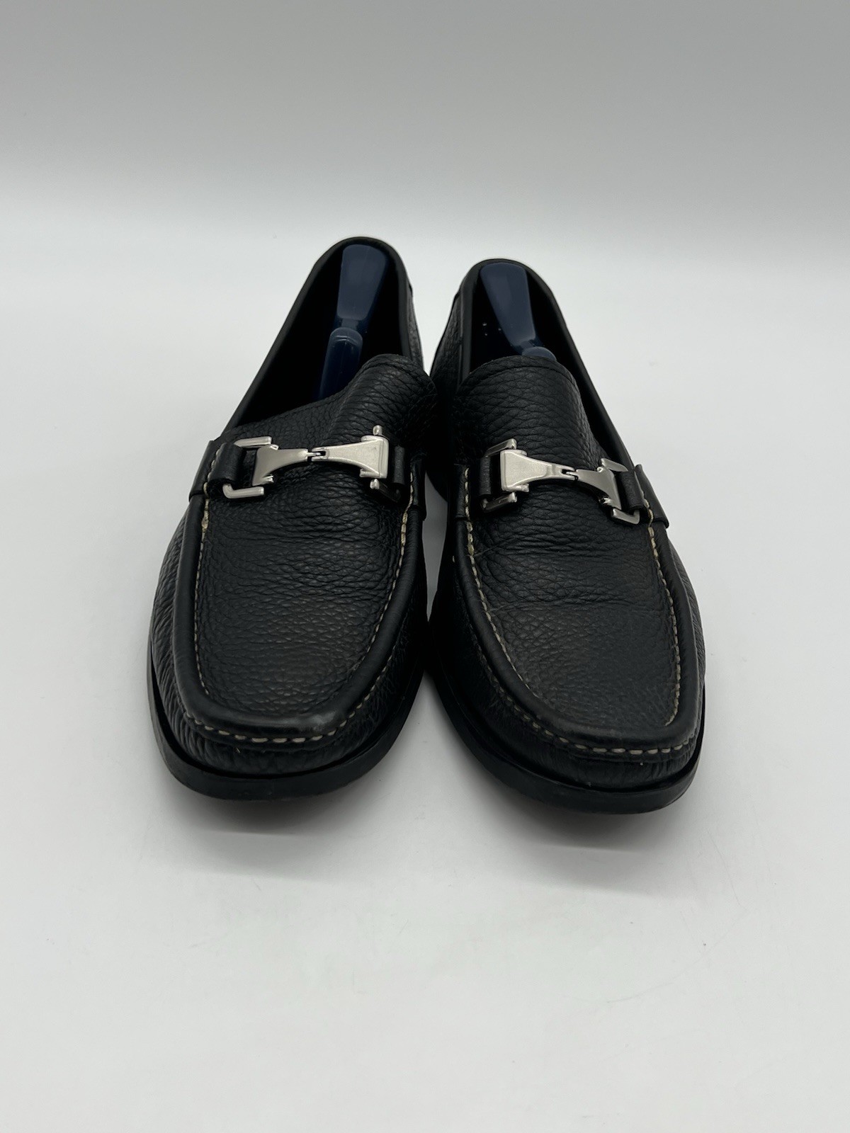Allen Edmonds Firenze Mens Size 10D Black Pebble Grain Horsebit Loafers Shoes.