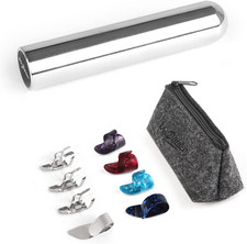 Guitar Slide Stainless Steel Tone Bar, Solid Round Nose Tonebar for Dobro, Lap 