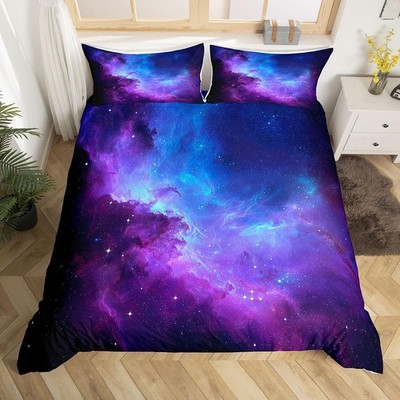 Galaxy Duvet Cover Set King Size for Girls Boys Teens Starry Sky Bedding Set ...