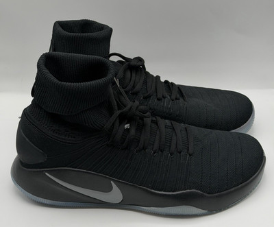 NEW Nike Hyperdunk 2016 Flyknit Basketball Shoes 843390 003 Black Men's Size 14