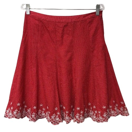 Falda Tracy Evans Limitada Juniors 7 Rojo Blanco Punto Suizo Bordado Dobladillo - Imagen 1 de 7