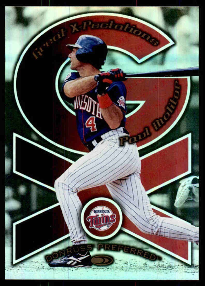 1998 Donruss Preferred #17 Paul Molitor Erstad #/3000 Great X-Pectations Die Cut