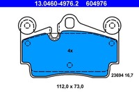 ATE Bremsbelagsatz Scheibenbremse 13.0460-4976.2 FüR Audi Q7 VW Cayenne Porsche