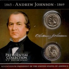 2011 Andrew Johnson Dollar Coins 2 X $1