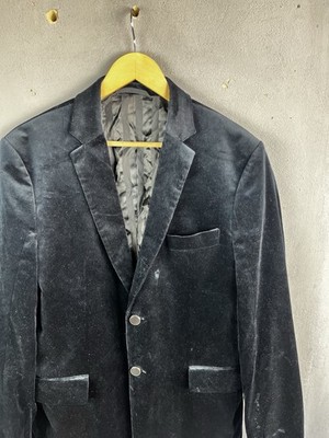 Diesel black gold mens velours blazer jacket size m | eBay