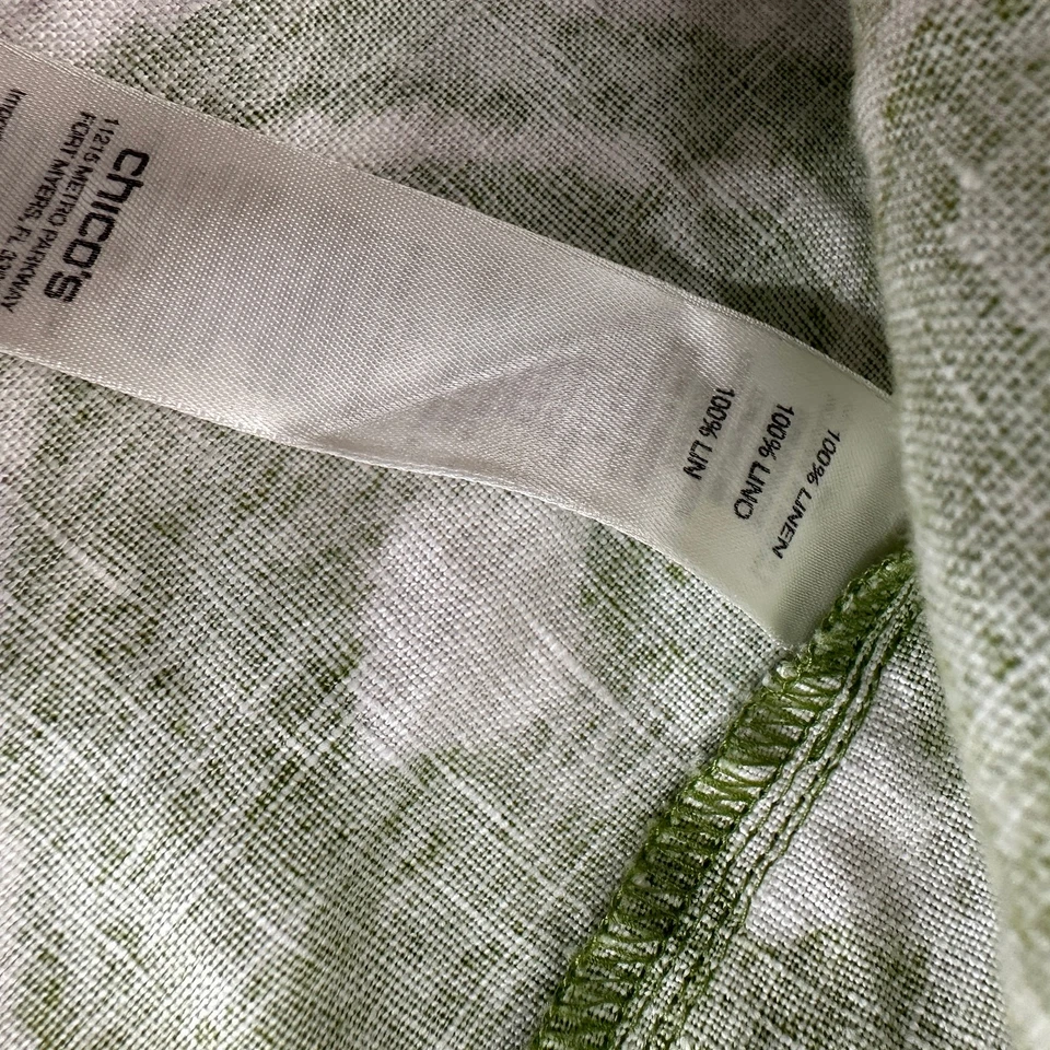 Chaqueta de lino para mujer Chicos talla 3 US XL Ikat Boho Art to Wear chaqueta swing costera Foto 4 de 4