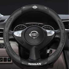 Coprivolante 15" in pelle PU + fibra di carbonio per Nissan Versa X-Trail Xterra