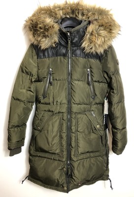 KHUJO Damen Winterjacke, Parka Modell: Goslar II Olive S