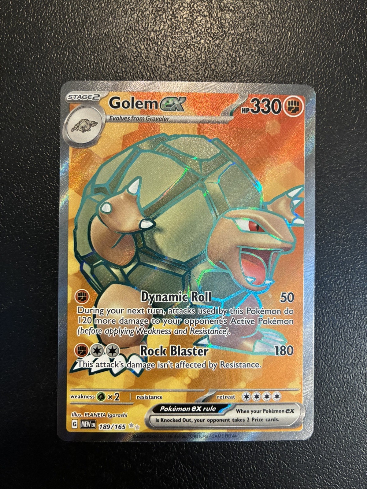 Golem ex 189/165 - S&V 151 Pokemon Card - NM