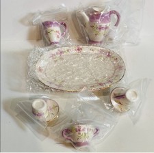 10 Piece Mini Decorative Porcelain Floral Tea Set New Thailand