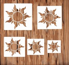 5PCS Sun Stencils for Painting on Wood Wall Reusable Boho Sun Stencils for Cr...