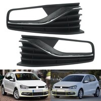 L. + R. Vorne StoßStange Nebel Licht Unterer Grill Mit Chrom Rand FüR VW Polo 6R