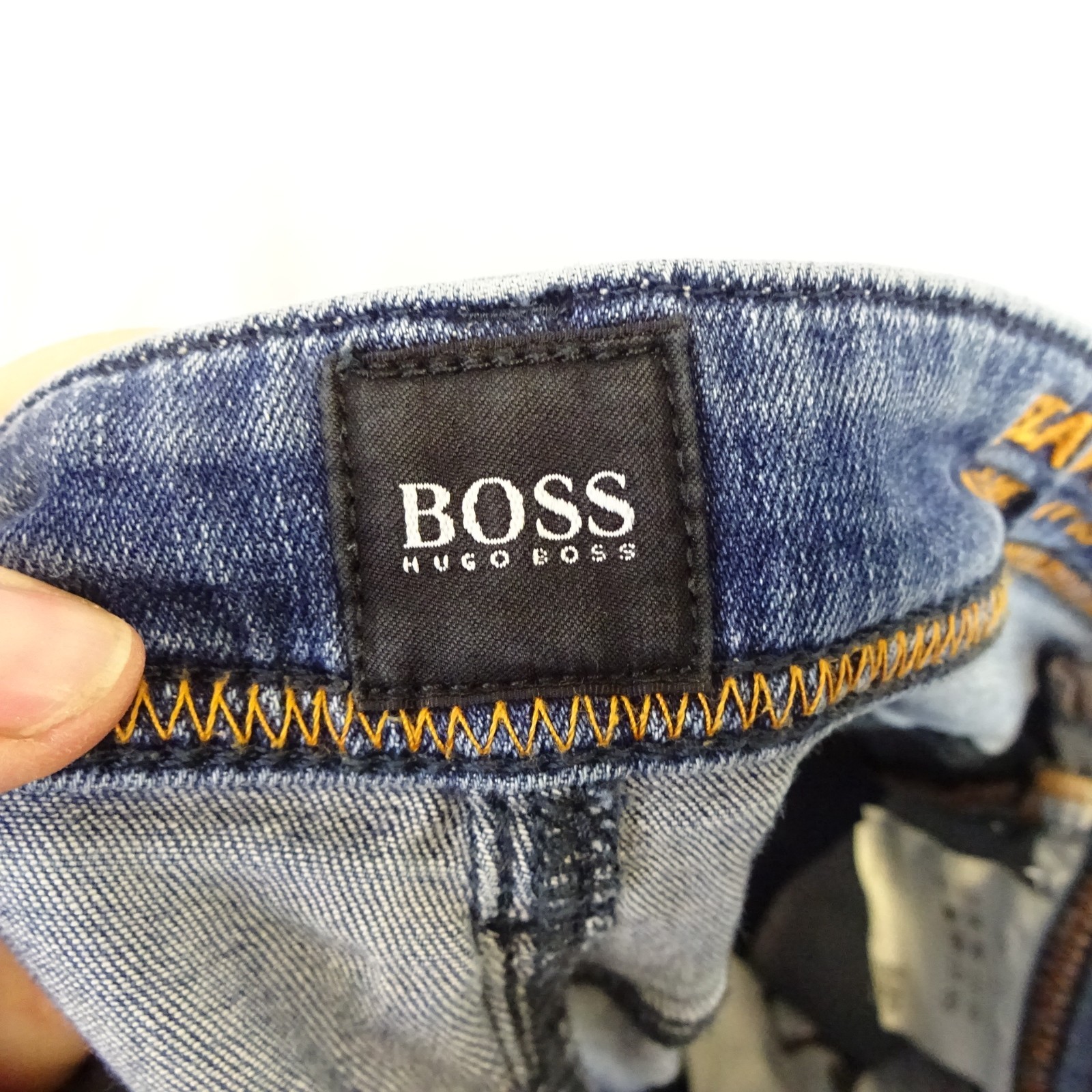 Hugo Boss Jeans Mens W34 L32 Blue Delaware Stretch Slim Fit Straight Leg thumbnail 7