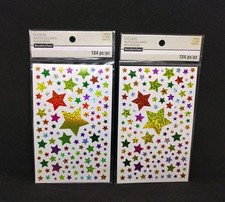 Multi Colored Stars Holographic Stickers 2 Packs New In Package 268 Pcs