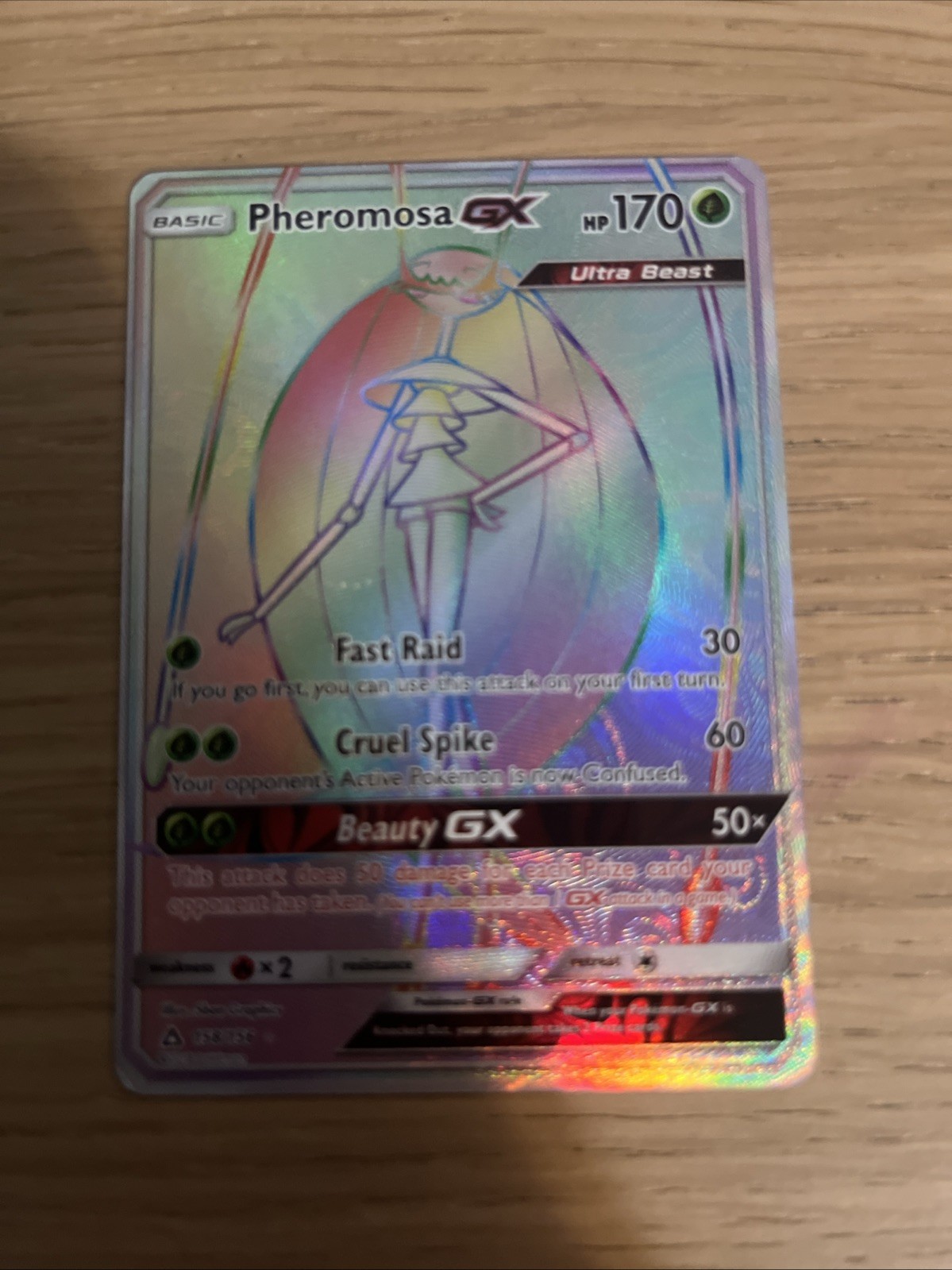 Pheromosa GX 158/156 Ultra Prism Secret Rare Near Mint Condition