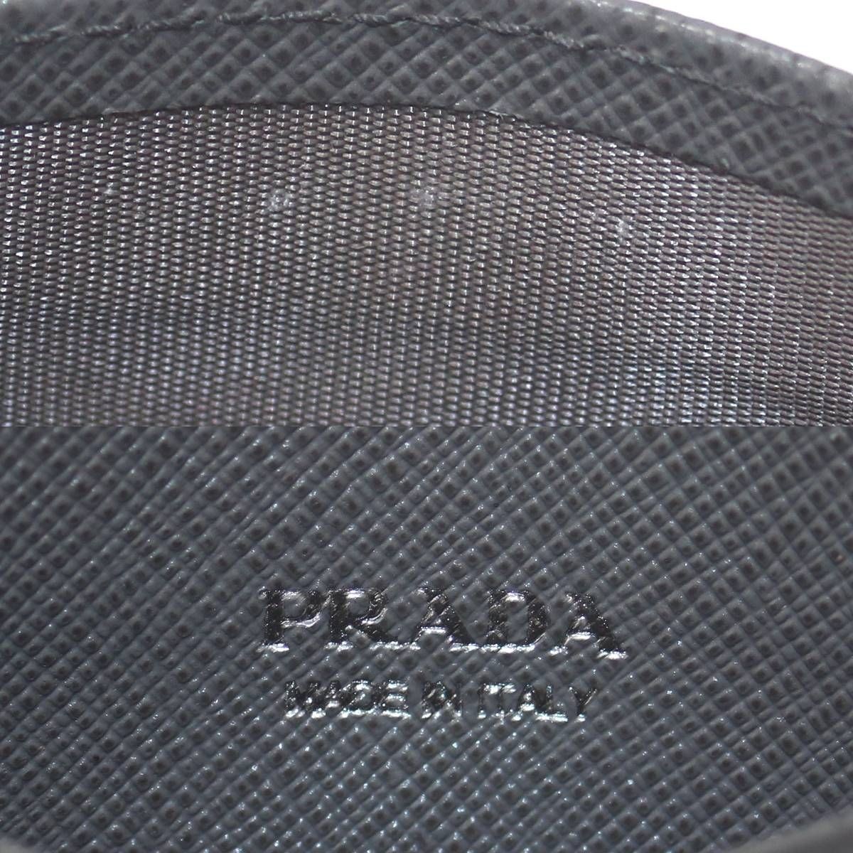 Prada Gray Leather Business Card Holder Open Pocket Unisex thumbnail 9