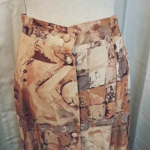 VTG 70s Craig Clothing Co. Button Down Cottagecore Academia Boho Midi Skirt Sz M, Size M, $25 - Photo 4