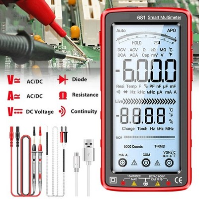 LCD Digital Multimeter 6000-Konten Voltmeter Amperemeter AC/DC Spannungsmesser