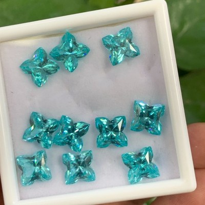 Gezüchteter Paraiba Saphir Vierblatt-Schliff 0,4-6ct AGL Edelstein für Schmuck