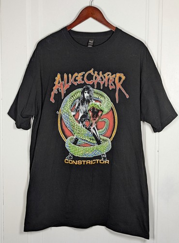 Alice Cooper Constrictor Black T-Shirt Tee Size XL Mens Unisex - Picture 1 of 3