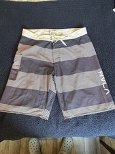 RVCA Men s Stripe Board Shorts Size 34 Swim Trunks