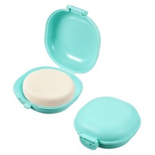 2 Pcs Travel Soap Case for Shower Outdoor Home Gym Hiking Round, Blue