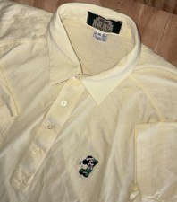 Vintage 90's Disney Pro Collection Mickey Mouse Golf Polo Yellow XL Made In USA