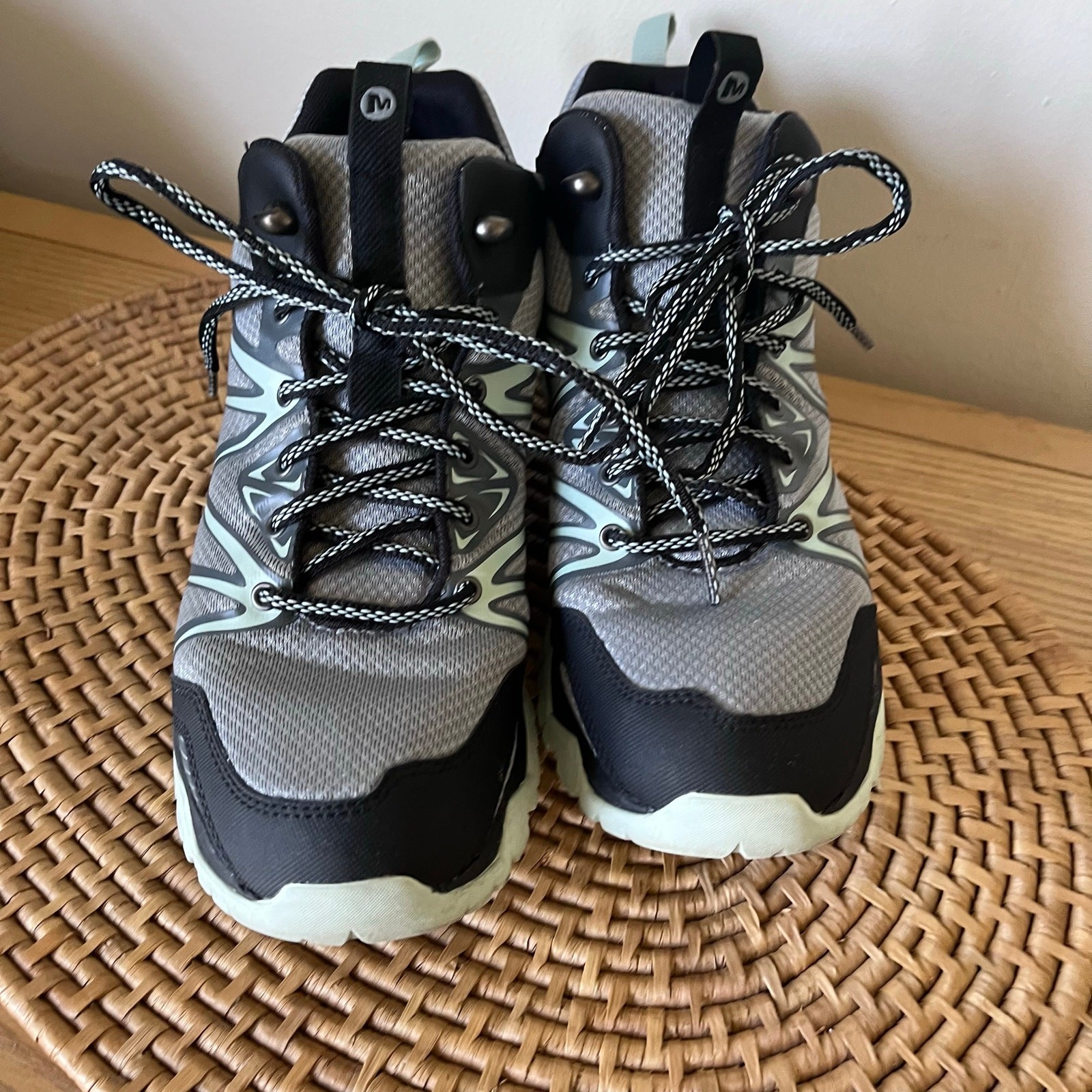 Scarpe stringate Merrell Capra Rise J37250 grigio monumento trekking trail taglia 10