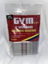 GYM 004 Old School Jockstrap 3" Waistband Heather Grey 3XL New