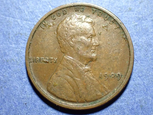 1909-VDB Lincoln cent  XF details
