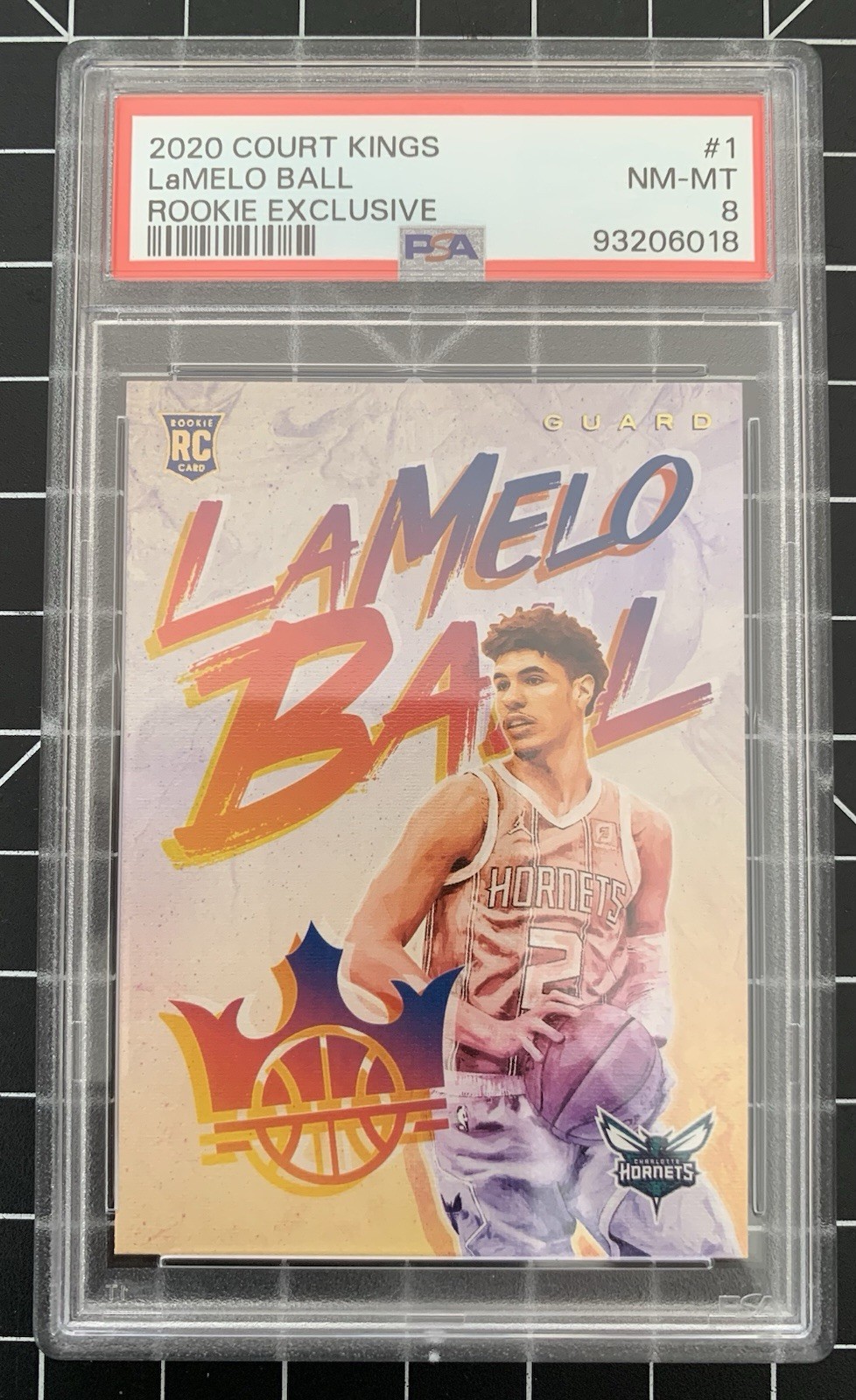 2020-21 Panini Court Kings Rookie Exclusive LaMelo Ball #1 PSA 8