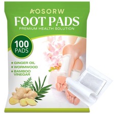 Natural Herbal Foot Pads - Ginger Oil Bamboo Charcoal - Foot Care Patches f...