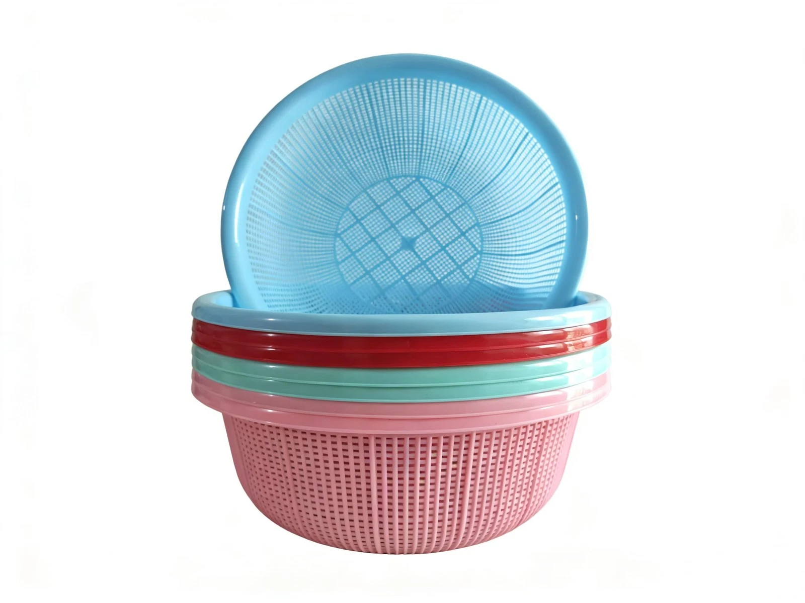 8 pcs Plastic Wash Basket Round Perforated Colander Wash Vegetables and Fruit...