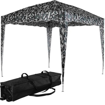 INSTENT Faltpavillon BASIC 3x3,Trolley Stahl, Urban-Tarnfarbe mit Tragetasche