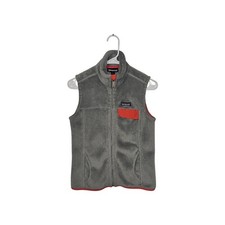 Patagonia Gray/Coral Re-Tool Themal Fleece Vest Full Zip Women's Small