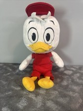Disney Store DuckTales Huey 10  Plush Stitched Eyes Red Shirt  Hat Duck Tales