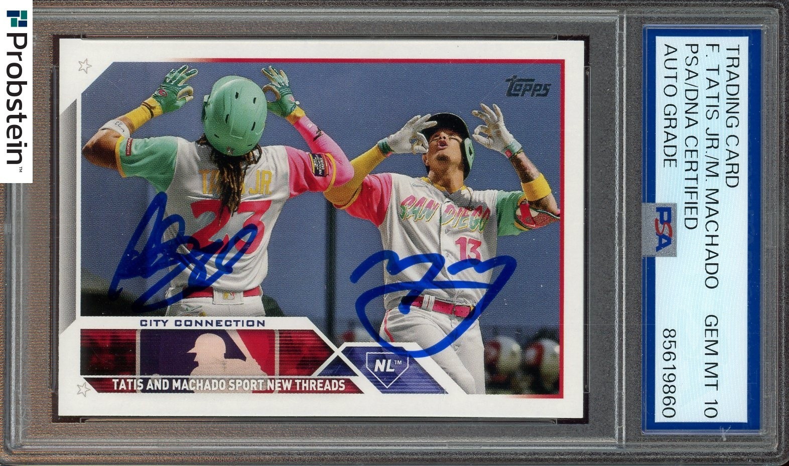 Fernando Tatis Jr Manny Machado Signed 2023 Topps Update US247 PSA/DNA Dual AUTO