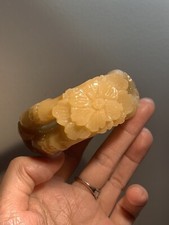 55.7mm Natural Mongolian Jade Bangle Sculpture/ SheTeiCui Jade/Hand-Carved