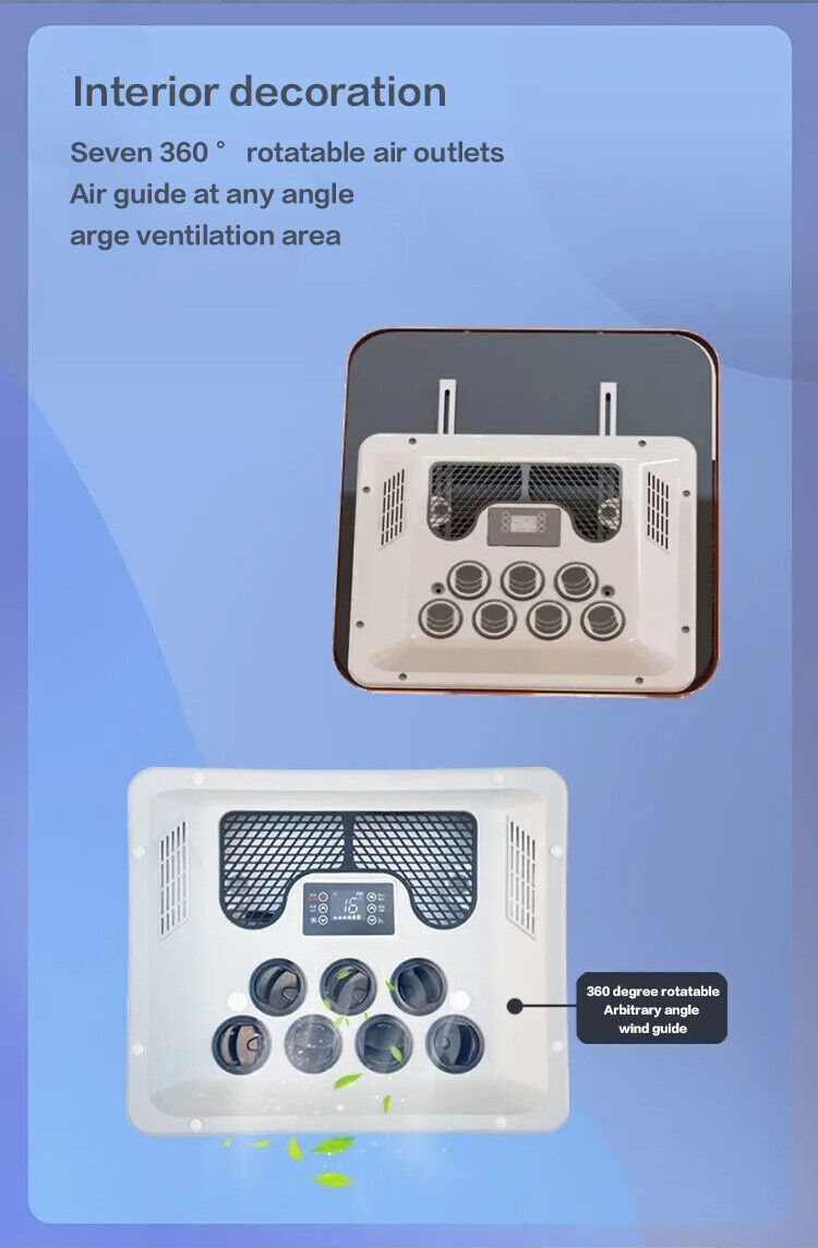 12V Truck Rooftop RV Air Conditioner AC Unit Heat & Cool For Car Truck