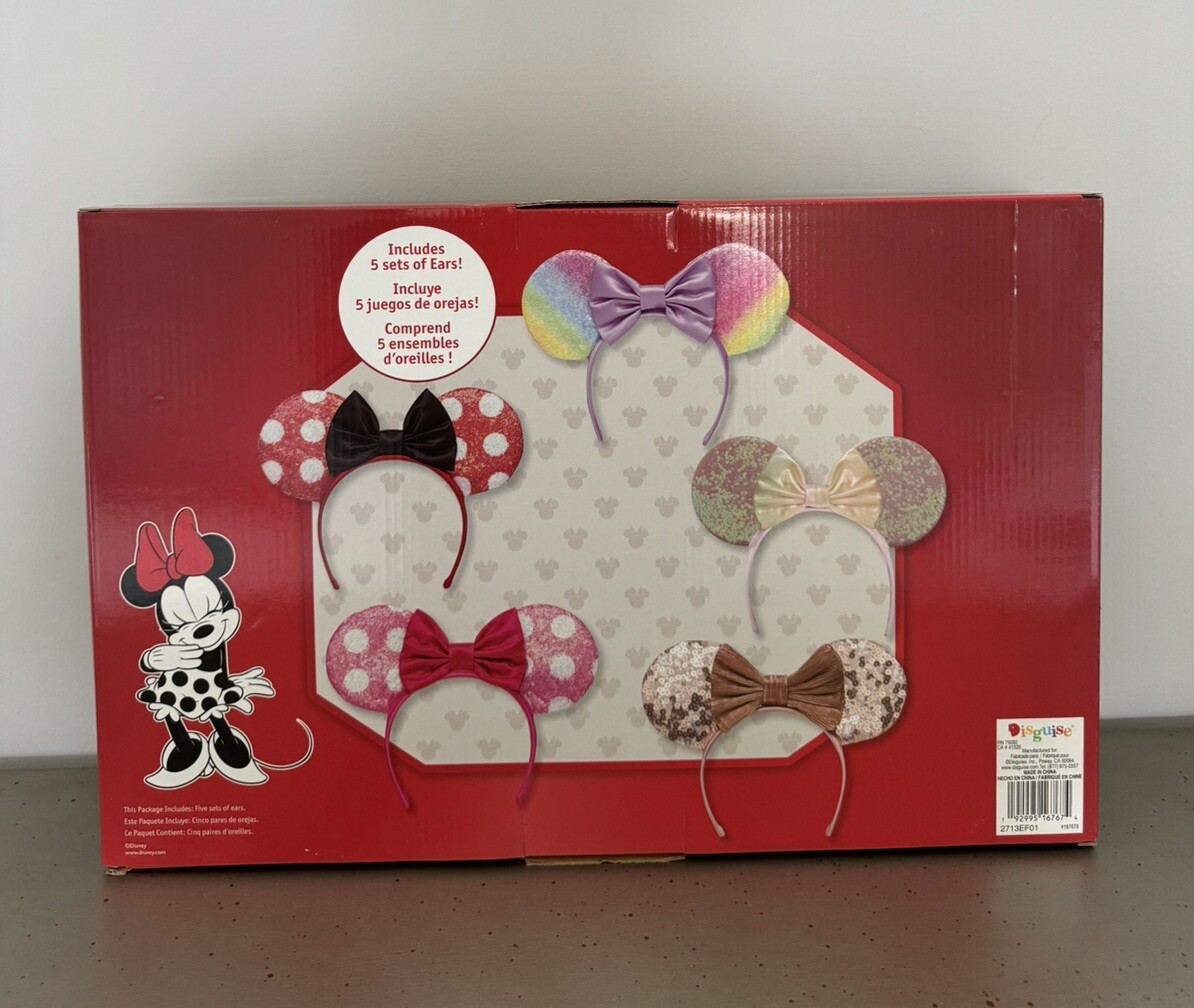 5pc Disney Minnie Mouse Ear Headband Set Party Trip Gift  display picture 1